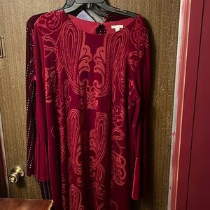 Burgundy dress